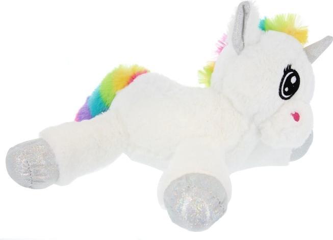 Actual product image Besttoy Plush unicorn - silver - lying down