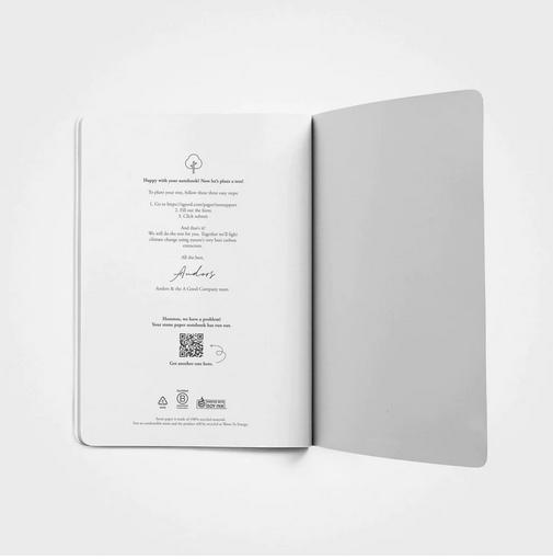 Actual product image A Good Company Stone Paper Notebook - A5 Softcover, Blank (A5)