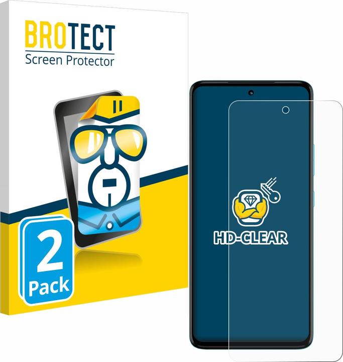 Actual product image BROTECT Screen Protector Clear (2 Piece, Motorola Moto G72)