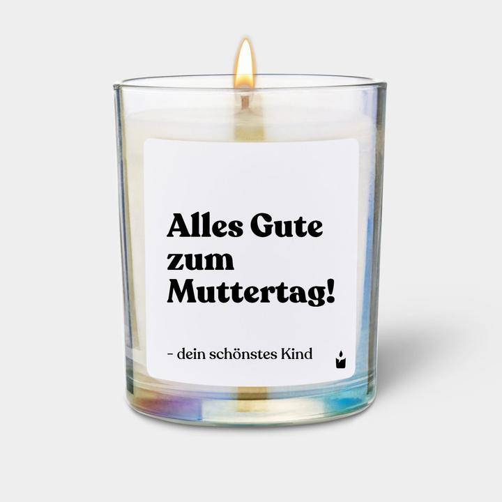 Image du produit Chatty Candles Duftkerze Woody Alles Gute zum Muttertag! - dein schönstes Kind