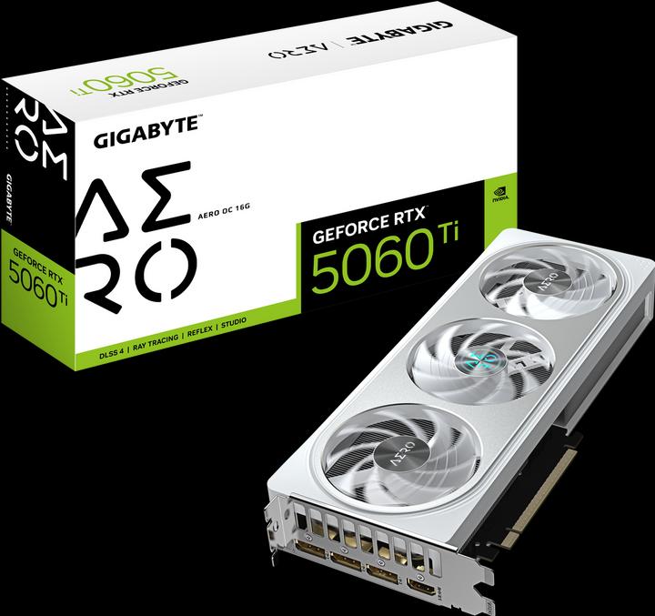 Image du produit Gigabyte GeForce RTX 5060 Ti AERO OC 16G (16 Go)