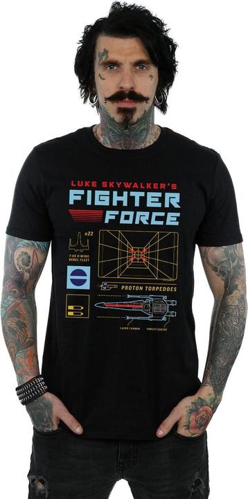 Image du produit Star Wars - T-shirt LUKE SKYWALKER'S FIGHTER FORCE - Homme (XXL)