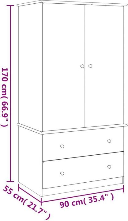 Actual product image VidaXL Nuru (90 x 55 x 170 cm)