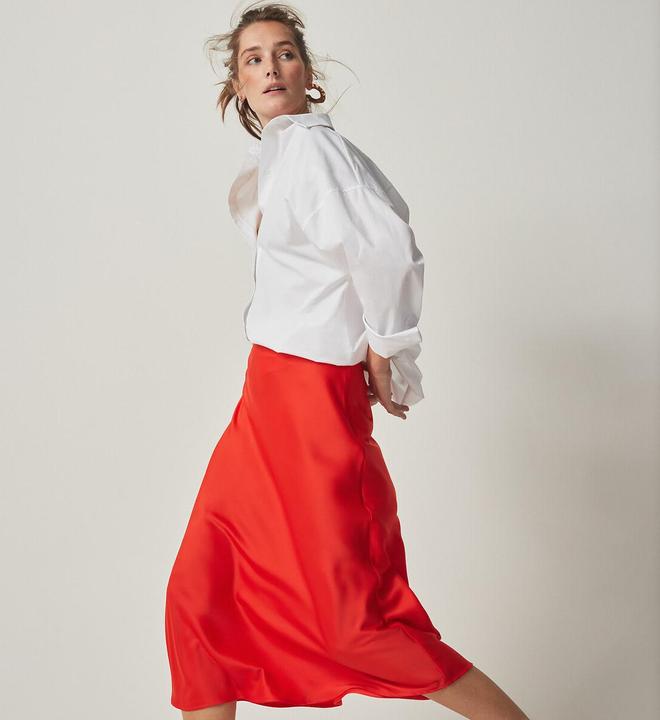 Image du produit La Redoute Collections Langer Satinrock in A-Linie Signature MARION (50)
