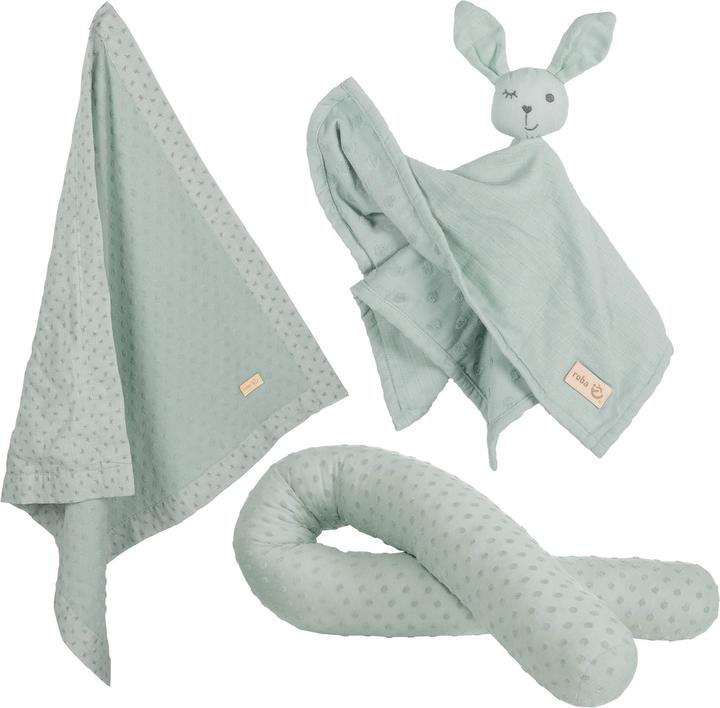 Actual product image Roba Gift set baby cuddle and play Lil Planet frosty green