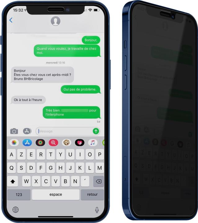 Produktbild Avizar Privacy Bilschirmschutz aus Glas (2 Stück, Apple iPhone 12 mini)
