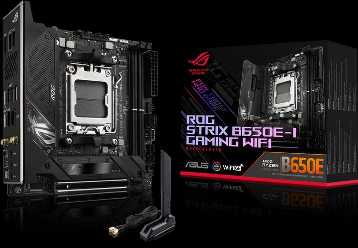 Actual product image ASUS ROG STRIX B650E-I GAMING WIFI (AM5, AMD B650E, Mini-ITX)