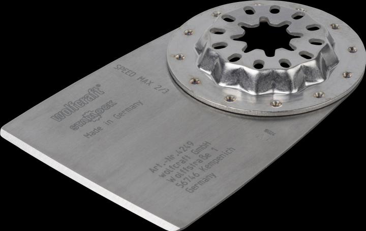 Produktbild wolfcraft Schaber „Expert“ HCS, STARLOCK-Aufnahme, Teppich- u. Fliesenkleber, 52 mm