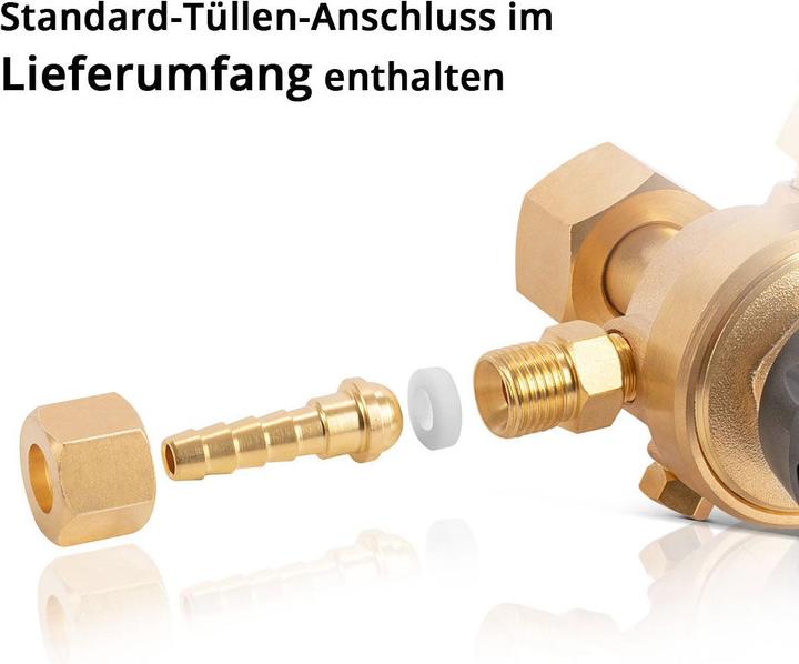 Produktbild Stahlwerk Mini Druckminderer Druckregler 200 Bar für Argon CO2 Mix