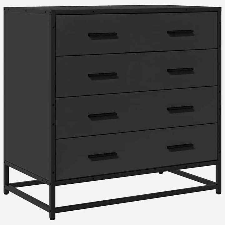 Immagine prodotto VidaXL Cassettiera nera 70x41x70 cm Cassettiera in legno (70 x 41 x 70 cm)