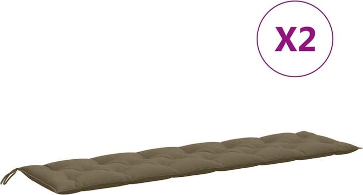 Actual product image VidaXL Garden bench cushions 2 pcs. fabric (200 x 50 x 7 cm)