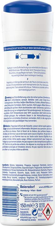 Valori nutrizionali e ingredienti NIVEA Amore floreale (Getto vaporizzato, 150 ml)