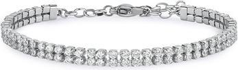 Brosway Double-Row Tennis Bracelet With Clear Zircons Desideri Bei096