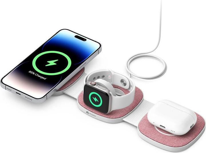 Actual product image Misura MH06 Foldable wireless magnetic charger - ROSE (35 W)