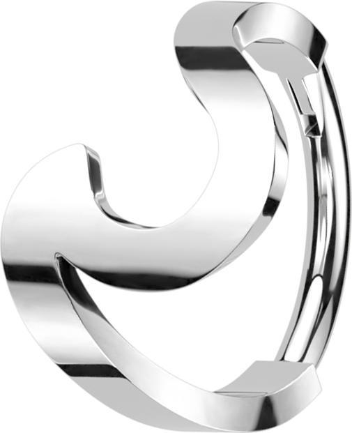 Star Piercing Micro Segmentring klappbar silber Welle (Chirurgenstahl 316L)
