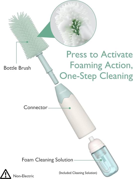 Produktbild Momcozy Flaschenbürsten-Set Push-Press GRN