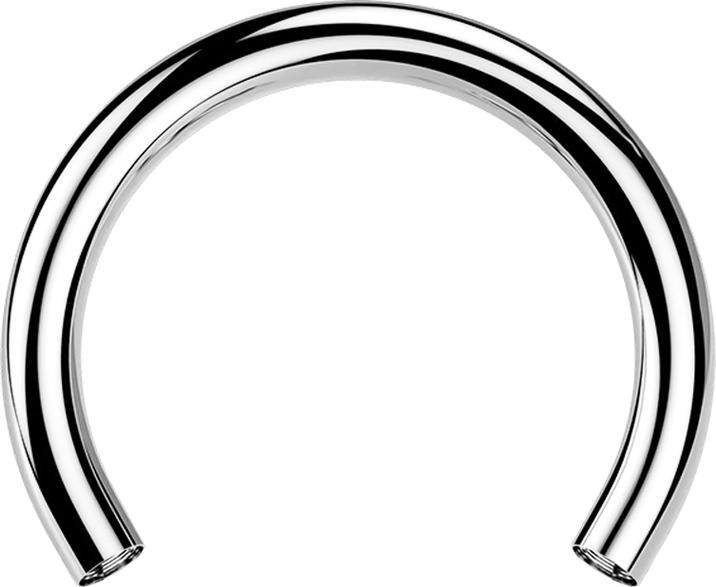 Star Piercing Micro Circular-Stab silber mit 0.8 mm Innengewinde (ohne Messing, Chirurgenstahl 316L)