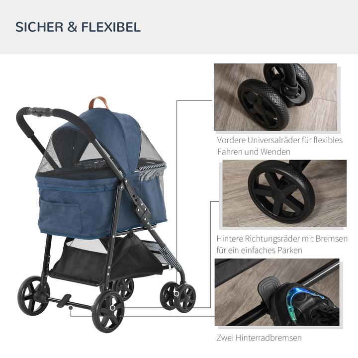 Actual product image PawHut Dog buggy for small dogs (Dog, Foldable, Reflectors)