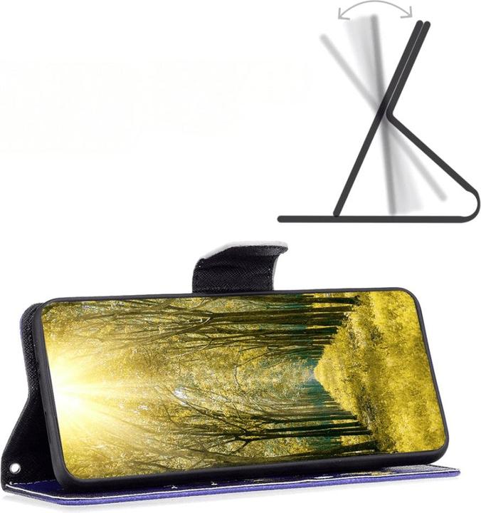 Actual product image Cover-Discount Nokia G42 - Leather case cover butterfly blue (Nokia G42)