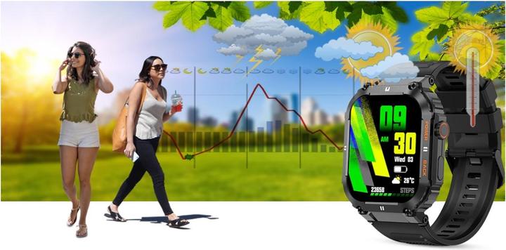 Produktbild Gravity SMARTWATCH MĘSKI GT6-1 - WYKONYWANIE POŁĄCZEŃ, MONITOR SNU (sg020a)