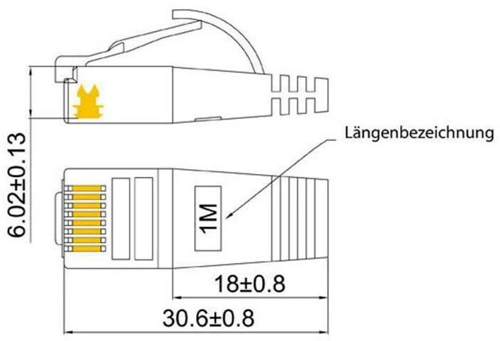 Actual product image Wirewin Network cable (STP, CAT6, 0.25 m)