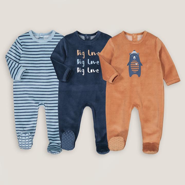 La Redoute Collections 3er-Pack Strampler aus Samt