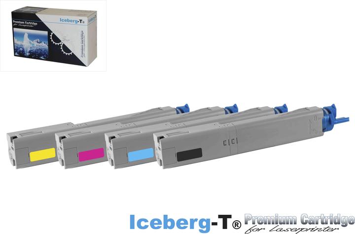 Actual product image Iceberg-T Toner SET OKI C3300 set with all four colors (M, FC, C, Y)