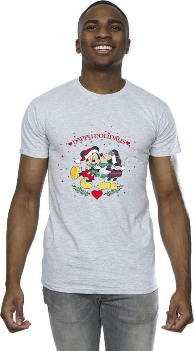 Immagine prodotto Disney Mickey Mouse Mickey Minnie Christmas Maglietta Uomo (L)
