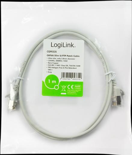 Productafbeelding LogiLink Netwerkkabel (STP, CAT6a, 0.50 m)