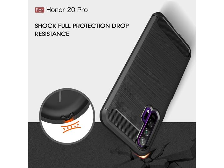 Actual product image Screenguard Honor 20 Pro Cover Carbon Brushed Soft TPU (Honor 20 Pro)