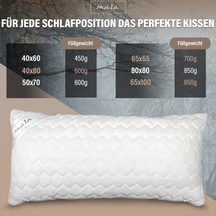 Actual product image Mara Vital Pure new wool pillow (65 x 65 cm)