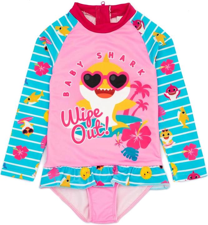Image du produit Pinkfong Filles Wipe Out! Maillot de bain une pièce à manches longues (86)