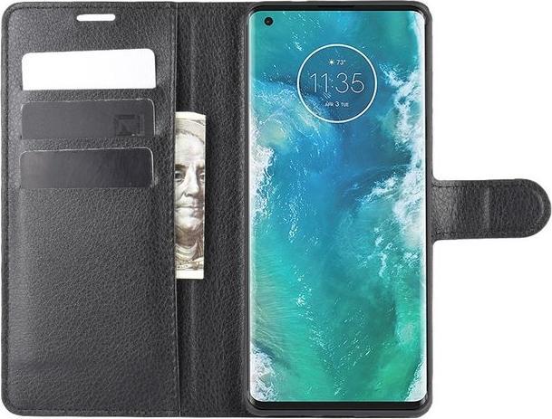 Actual product image MU Classic Litchi Leather Bookcover Series (Motorola Edge+)