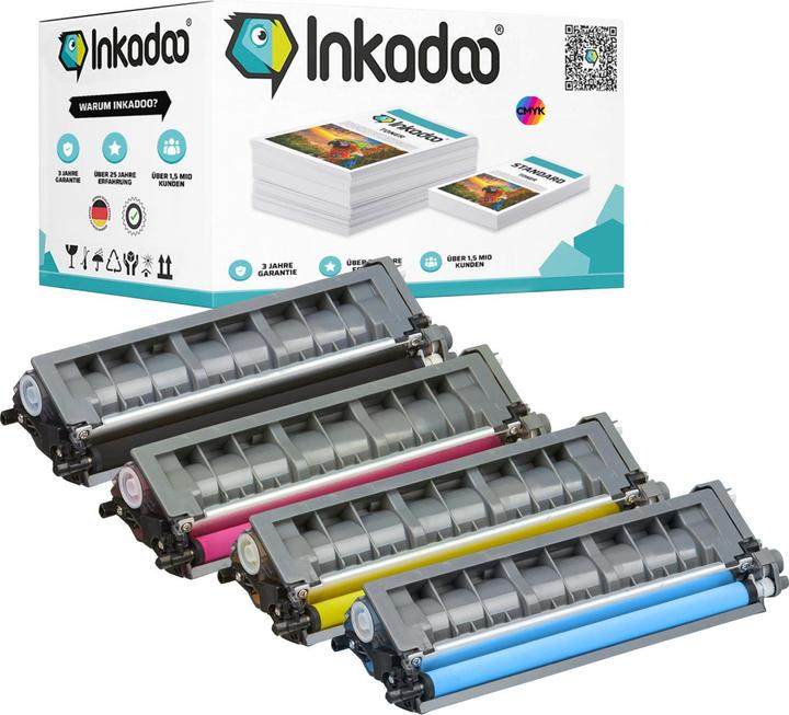 Produktbild Inkadoo Toner multipack kompatibel zu Brother TM-326 enthält 4x Tonerkartusche Schwarz Cyan Magenta... (M, C, Y, BK)