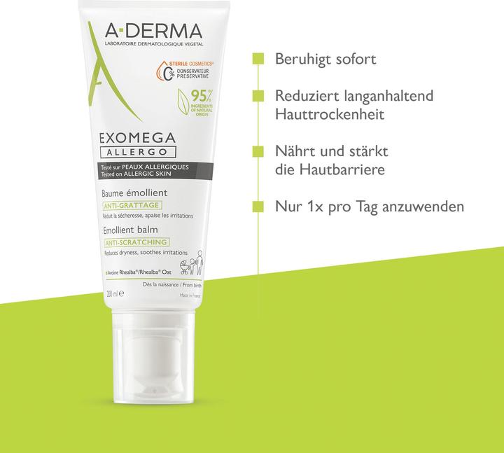 Produktbild A-Derma EXOMEGA ALLERGO Balsam Bals (Körpermilch, 200 ml)