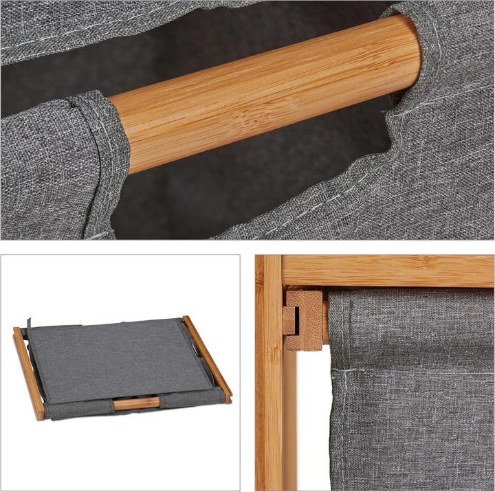 Actual product image Relaxdays Laundry basket shelf