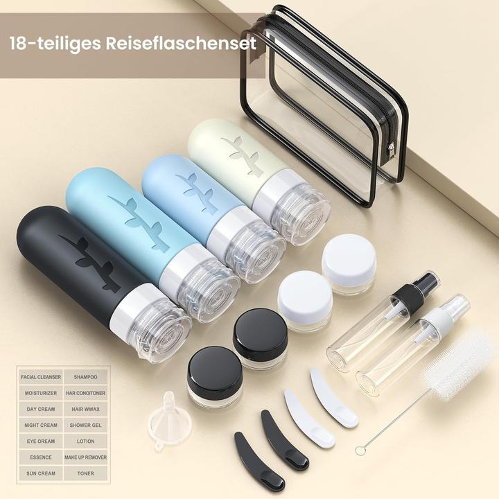 Produktbild Swissdetector Set Wiederbefüllbare Reiseflaschen (Flüssigkeitsbeutel)
