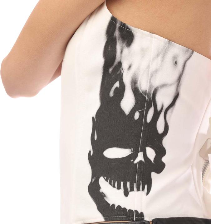 Immagine prodotto Heron Preston Top a Corsetto Teschio Fiammeggiante Donna (32 D)