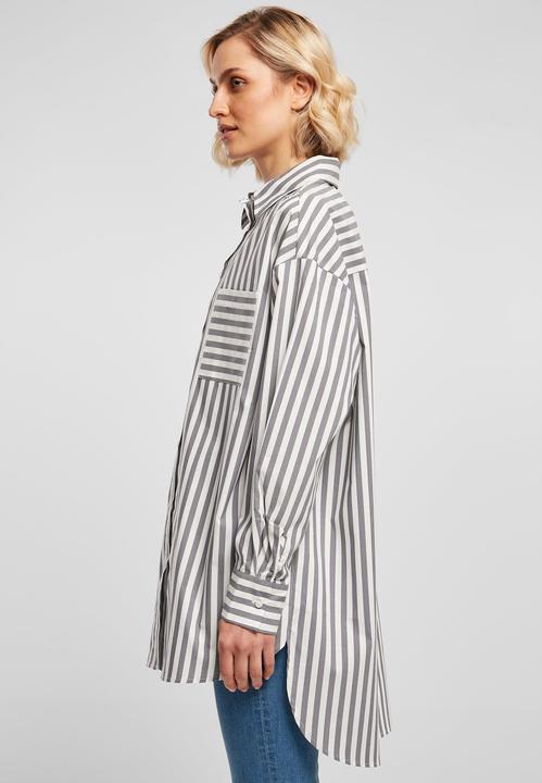 Actual product image Urban Classics Ladies Oversized Stripe Shirt - 17916 (XS)