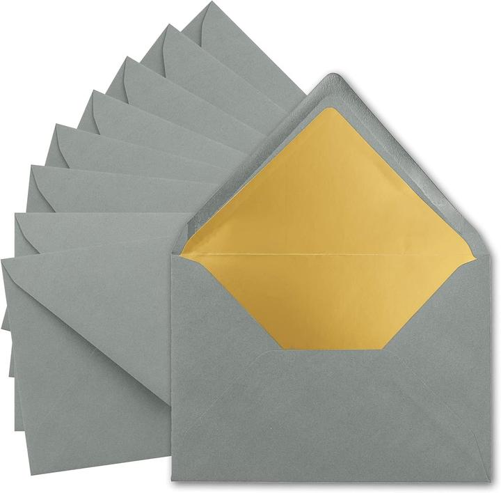 Image du produit Neuser Papier Gold-gefütterte Briefumschläge C5 (50 Stück) (C5, 50 x)