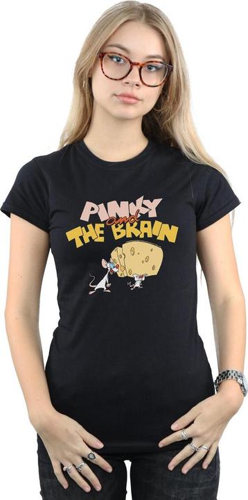 Actual product image Universal Textiles Womens/Ladies Pinky And The Brain Cheese Head Cotton T-Shirt (XL)