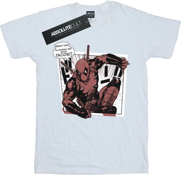 Actual product image Mens Deadpool Breaktime Tacos T-Shirt (M)