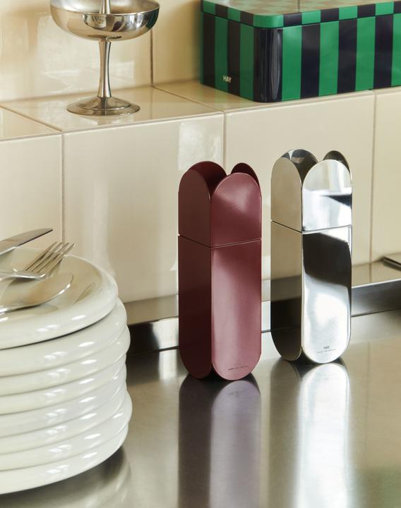 Actual product image HAY Arcs Salt & Pepper Grinder - Burgundy