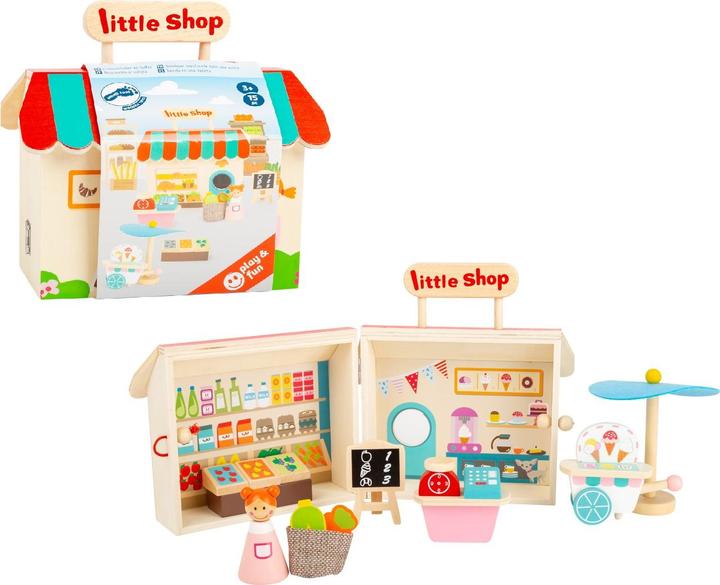 Actual product image small foot Shopping store in suitcase