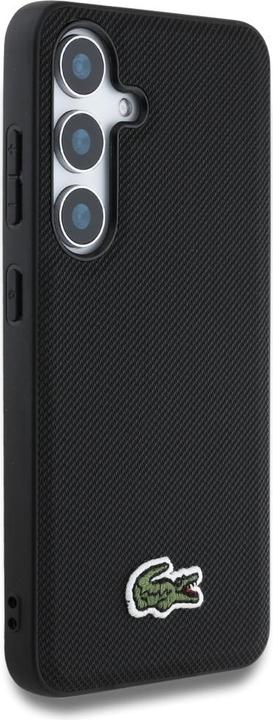 Actual product image Lacoste Case Iconic Petit Pique Woven Logo MagSafe to Samsung Galaxy S25 Plus black (Samsung Galaxy S25+)