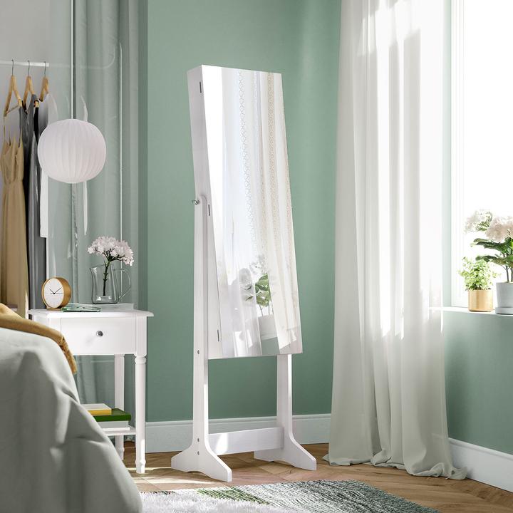 Immagine prodotto Songmics Schmuckhalter mit Spiegel 152 cm, Weiss