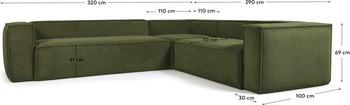 Image du produit Kave Home Blok (5 places, Canapé d'angle)