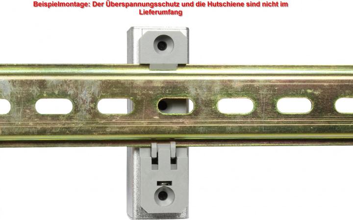 Actual product image Allnet TP Cat 6 overvoltage/lightning protection for ALL95100 top-hat rail mounting bracket