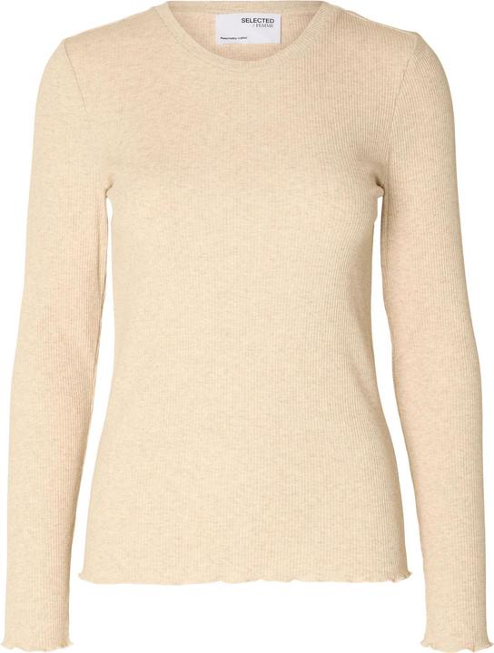 Produktbild Selected Femme Geripptes Oberteil mit langen Ärmeln (XL)