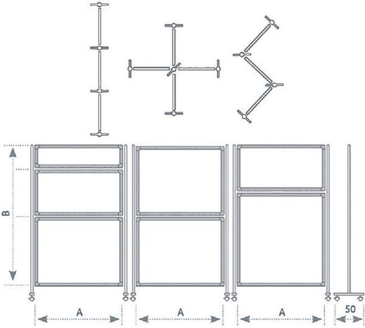 Produktbild Franken Raumteiler Eco 120 x 60 cm, Braun (120 x 60 cm)